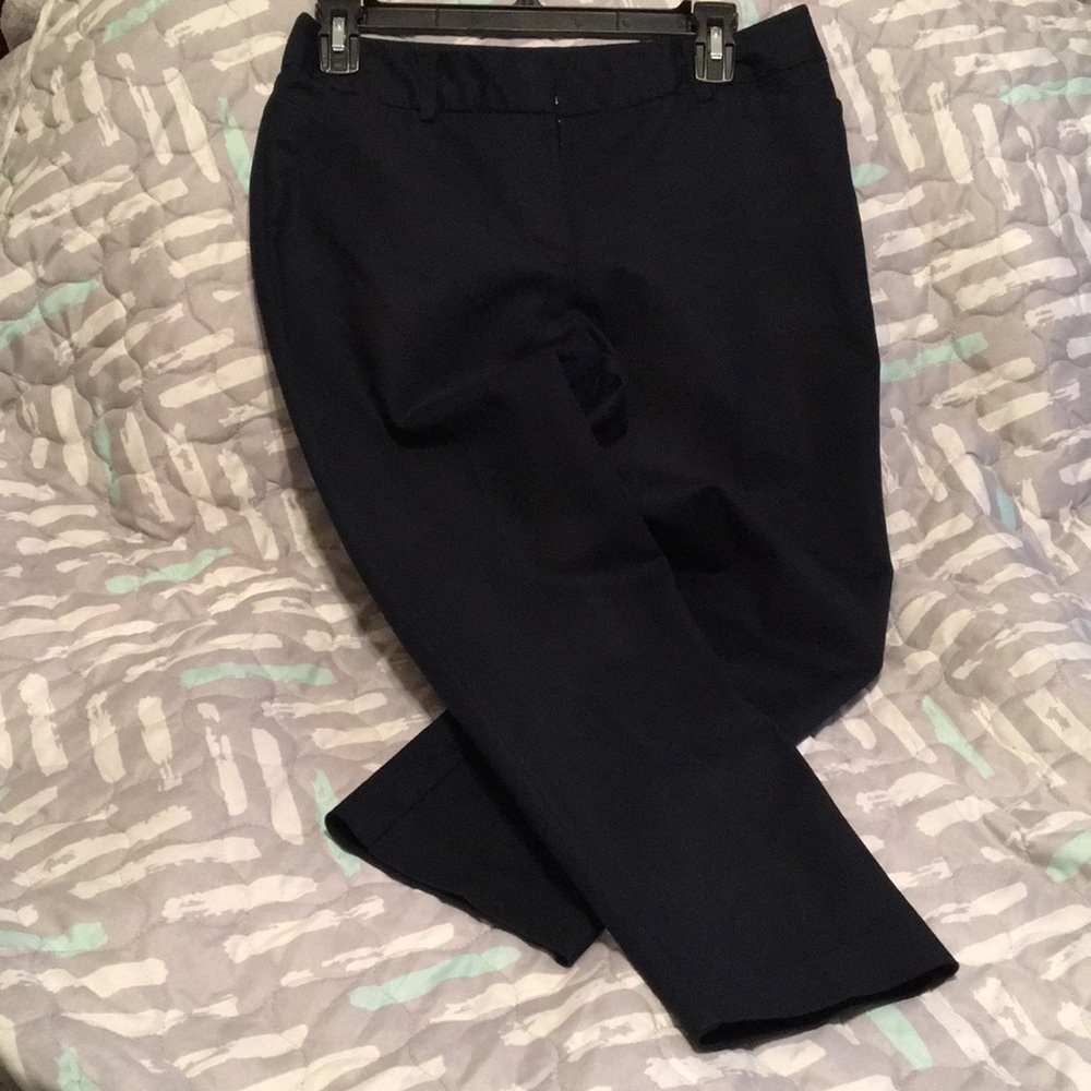 Liz Claiborne Navy Blue Ankle Petite Pant